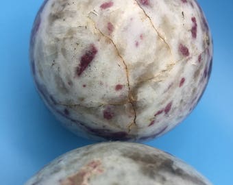Rubellite (Tormalina Rossa), Sfera da 2,25 pollici, Grande - Beata