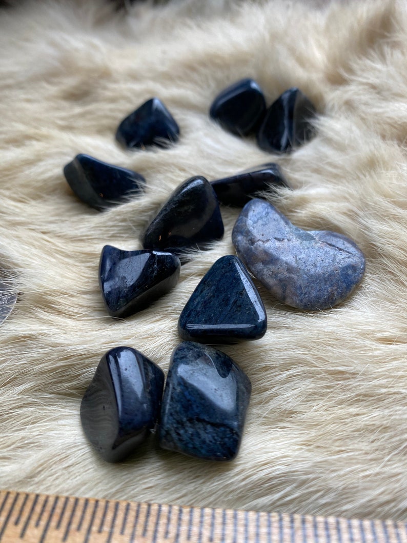 Dumortierite, Tumbled Blessed One 1 Piece image 1