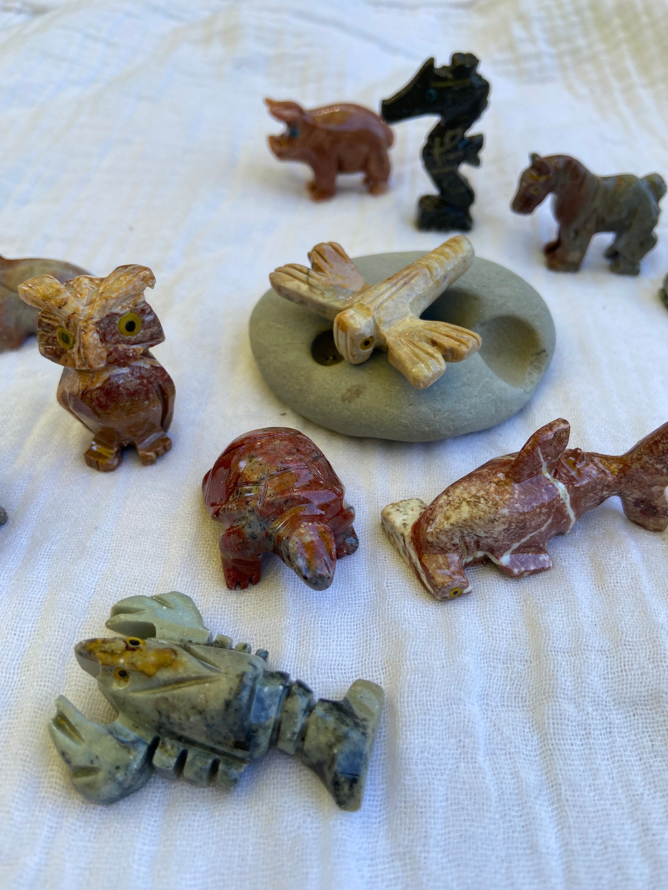 Soapstone Carved Figurine You Pick Etsy UK