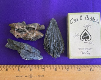 Black Kyanite, Raw, Flat Fan - Blessed
