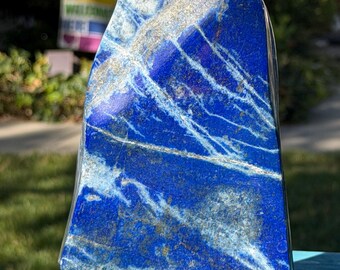 Lapis Lazuli Tumbled Freeform, Showpiece - Blessed