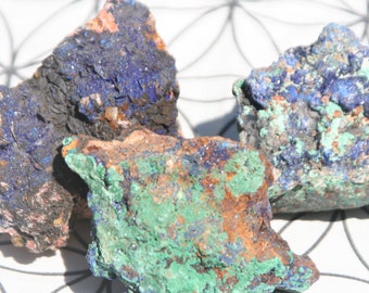 Azurite & Malachite (Large, Raw) - Blessed