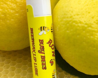 Sale! Buy 1, Get 1 Free! - Lemongrass & Lime, Homemade Beeswax Lip Lube - Ron's Busy Bees