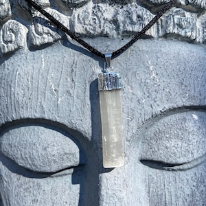 Selenite Pendant, one 1 piece Blessed image 1