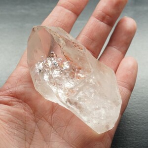 Quartz Crystal with Red Hematite Rainbow Inclusions Rock Collection Sigrid Anne Design image 3