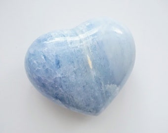 Blue Calcite Gemstone Heart | Polished Stone | Gemstone Heart