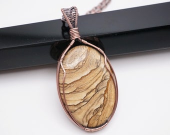 Picture Jasper Copper Necklace by Sigrid Anne Design