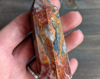 Agate Crystal Tower | Agate Point | Crazy Lace Agate