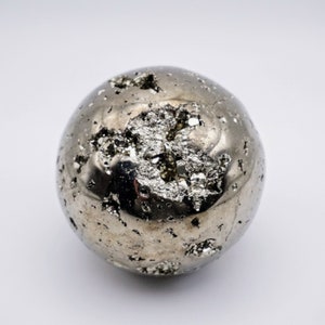 Pyrite Crystal Orb Crystal Ball Pyrite Specimen Home Decor Birthday Gift Unique Minerals imagem 3