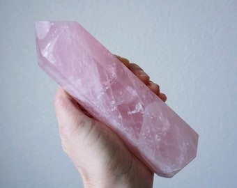 Rose Quartz Tower | Polished Rose Quartz | Love Stone | 1lb+ Rose Quartz | Sigrid Anne Design