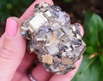 PYRITE Cube Cluster | Fools Gold | Metaphysical | Home Decor | Raw Pyrite Crystals