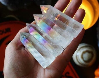Large Angel Aura Crystal Tower, Free Standing Crystal Tower, Crystal, Home Decor, Unique Gift, For Her, Housewarming Gift, Birthday Gift
