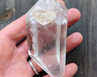 104.5g Double Terminated Smoky Quartz Crystal, Tantric Twin Quartz, Rock Collector, For Him, Birthday Gift, For Girlfriend, Unique Gift