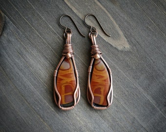 Noreena Jasper Copper Earrings | Handmade Gemstone Earrings | Hypoallergenic Ear Wires | Sigrid Anne Design