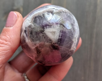 Amethyst Crystal Sphere, Crystal Ball, For Her, For Mom, Purple Crystals, Stocking Stuffer, Housewarming Gift