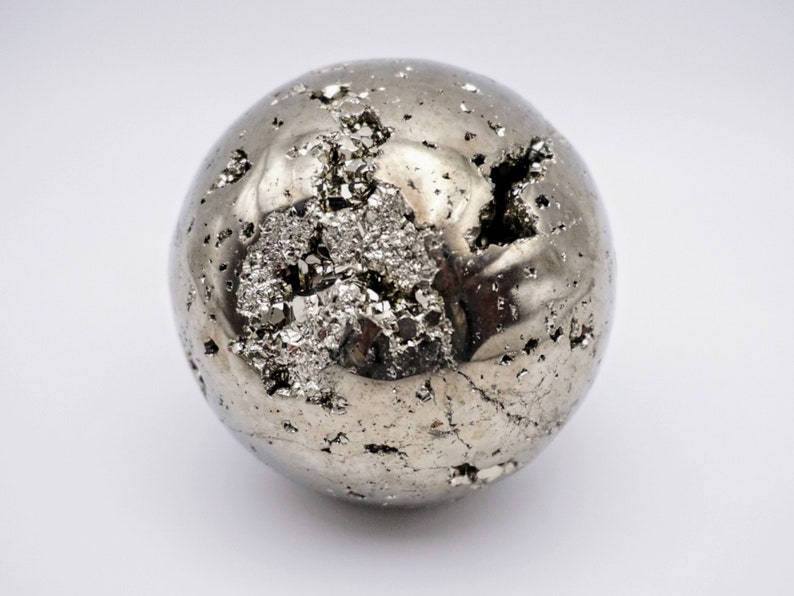 Pyrite Crystal Orb Crystal Ball Pyrite Specimen Home Decor Birthday Gift Unique Minerals imagem 1