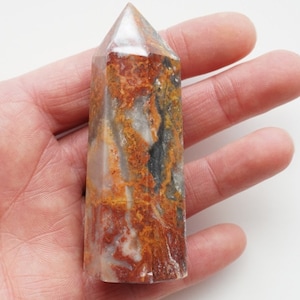 Agate Crystal Tower Agate Point Crazy Lace Agate image 1