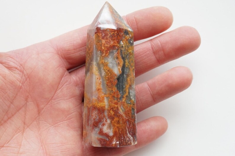 Agate Crystal Tower Agate Point Crazy Lace Agate image 1