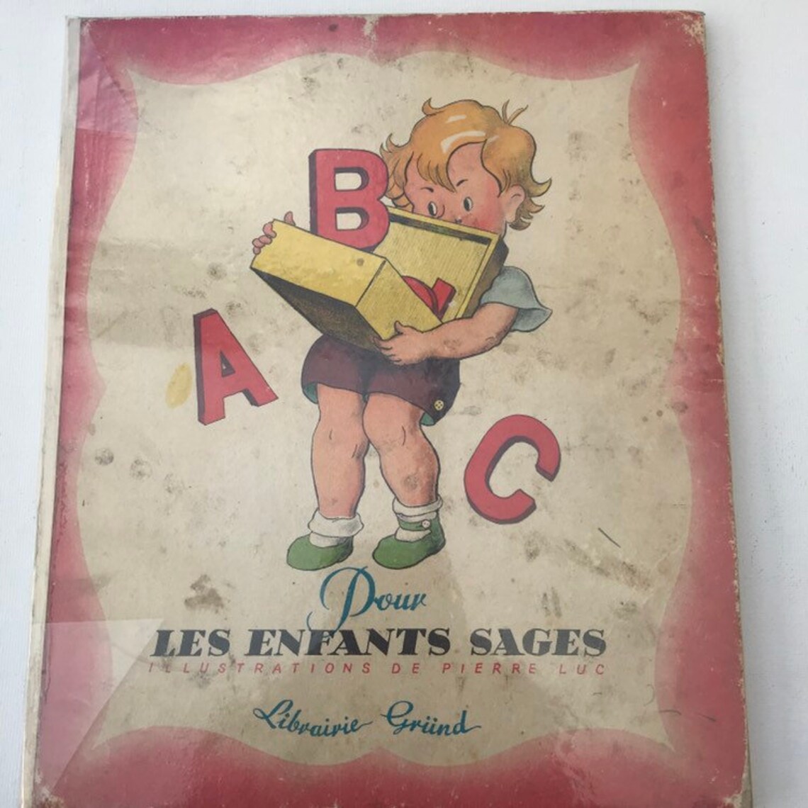 Vintage French Children's Book 1940's Book ABC Les Etsy UK