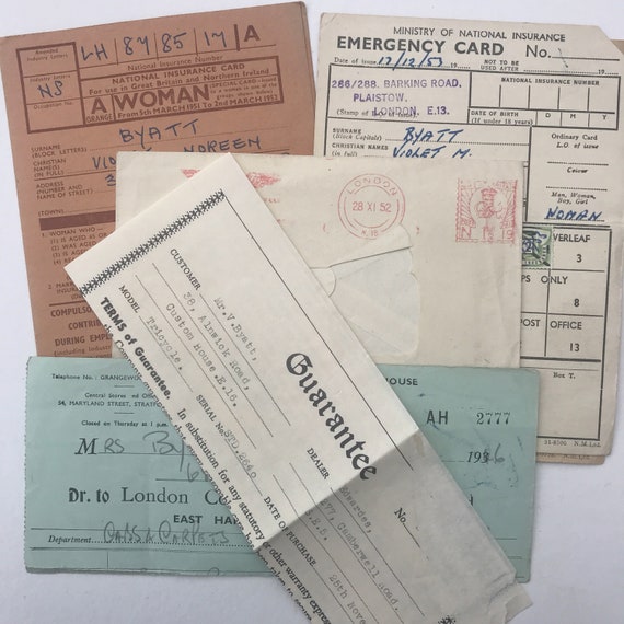 Vintage Insurance Booklets National Insurance Stamps Vintage Etsy