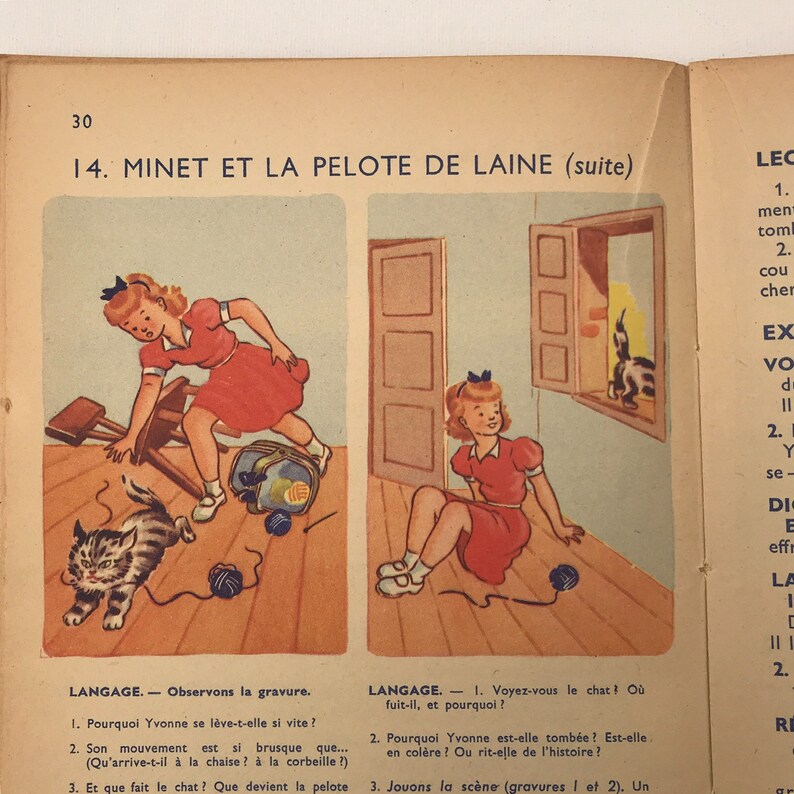 Vintage French Children's Book Notre Premier Livre De Etsy UK