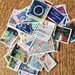 French Postage Stamps, Assorted Used Stamps, Vintage Ephemera, Altered Journals, Scrapbooking, Card Making,