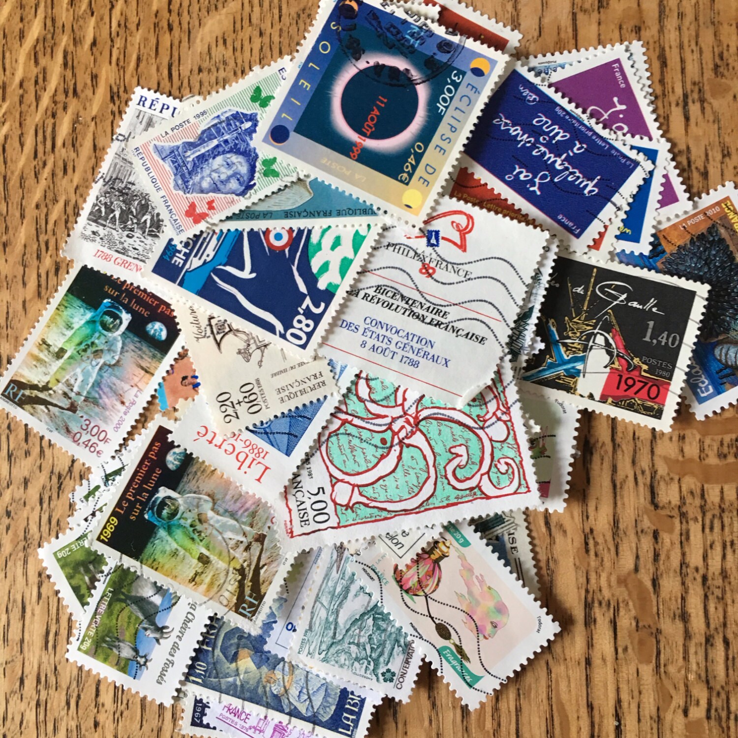 French Postage Stamps Assorted Used Stamps Vintage Ephemera Etsy UK