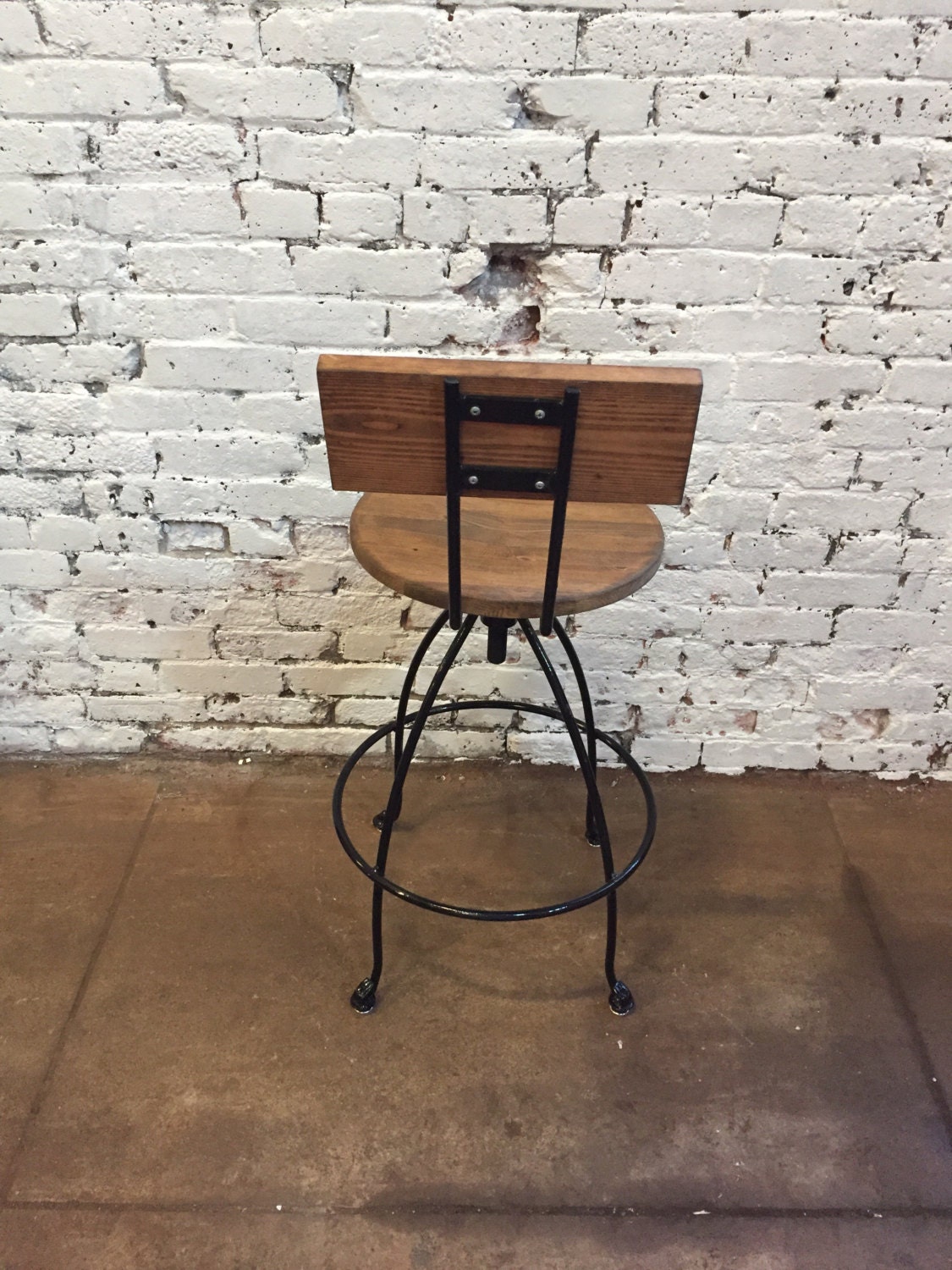 Bar Stools Steel & Wood Counter Breakfast Bar Stools with Etsy