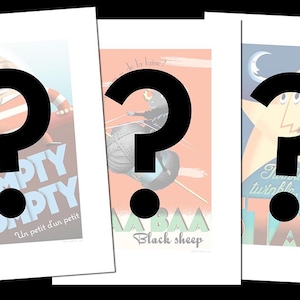 Set of 3 Nursery Rhyme posters - your choice FREE SHIPPING
