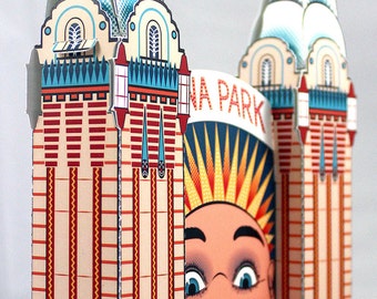 Luna Park face paper model