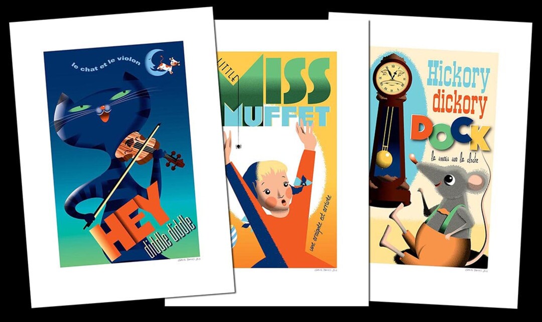Set of 3 More Nursery Rhyme Posters FREE SHIPPING - Etsy