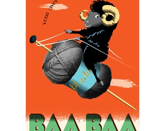 Baa Baa black sheep poster FREE SHIPPING