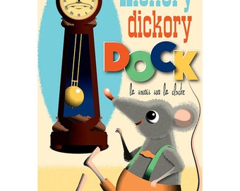 Hickory dickory dock poster FREE SHIPPING