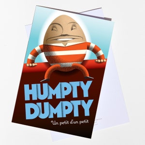 Vintage style Humpty Dumpty blank greeting card