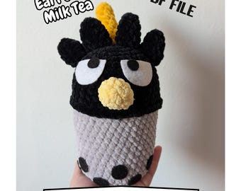 Penguin Earl Grey Boba Crochet Pattern PDF | Cute Bubble Tea Amigurumi Plush | Beginner Friendly Kawaii Crochet Pattern Foodie