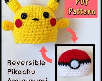 Reversible Pocket Monster Amigurumi Crochet Pattern | Plush Toy PDF