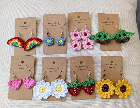 Crochet Earrings Etsy