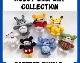 Cosplay Robot Crochet Pattern Bundle | Amigurumi Plush Collection | Beginner PDF