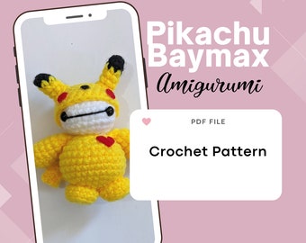 Nurse Robot Amigurumi Crochet Pattern | Cute Robot Plush with Electric Rodent Costume PDF