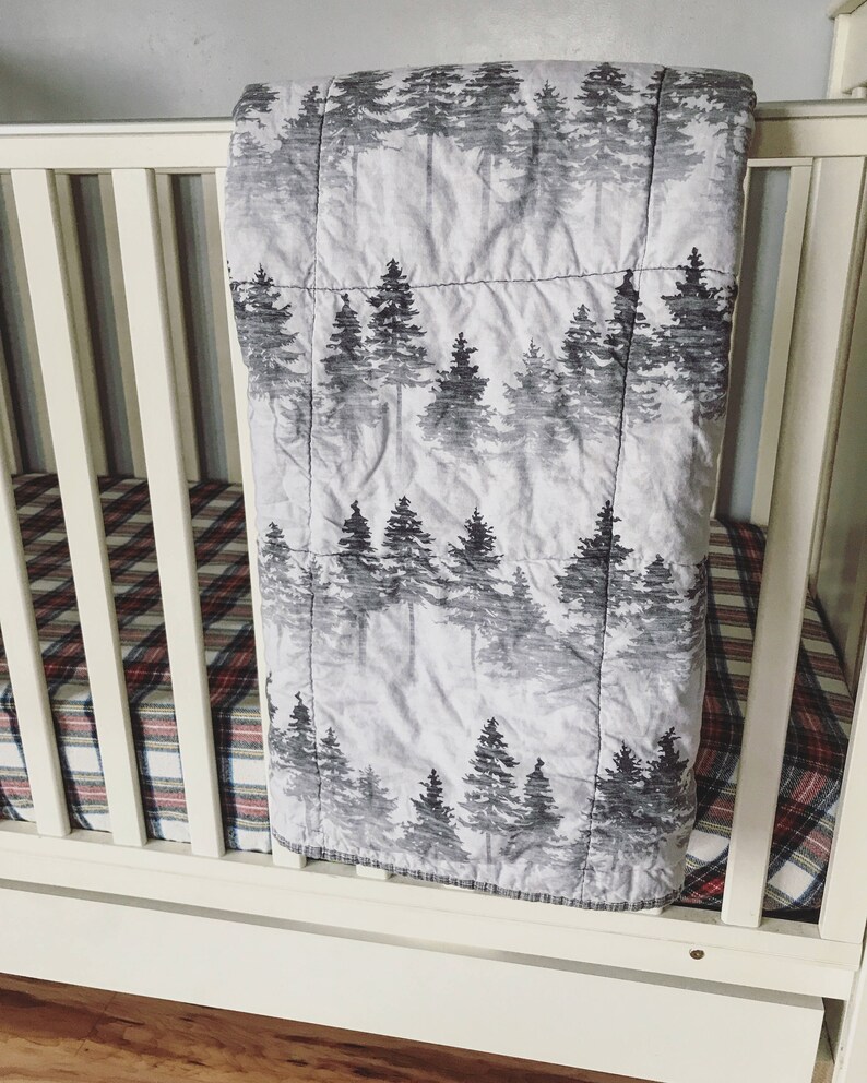 Woodland Forest Trees baby Blanket Gender neutral baby boy Etsy