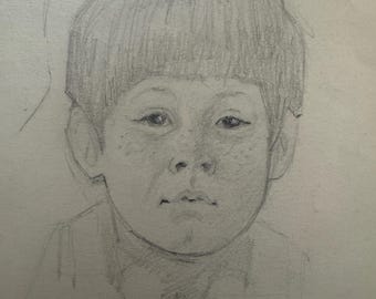 Portrait of Guy - pencil, copy, by Dorothy - 8.5 x 11 - a copy.