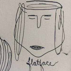 Flatface, Lap-ears i Longnose, autorstwa D Messenger - 3 postacie z przeszłości mojej mamy, na zwykłym papierze bezkwasowym. Kopia