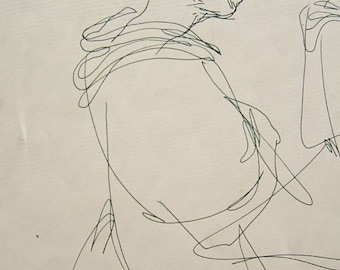 Monks - copy of a piece pen and ink, a Monk; on 8.5 x 11" -  nice sketch.