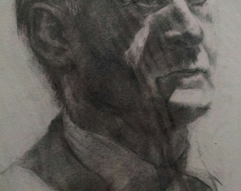 Portrait Unknown Male #2, unsure of age, copy on acid free  Original piece.