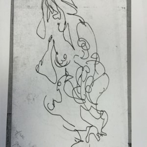 THE WALKER - szkic, abstrakcja Niezdefiniowany squiggle - lata 50. autorstwa Dorothy Messenger. Darmowa wysyłka w USA! kopia