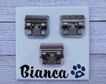 Personalized Dog Grooming Blade Cooling Tile! Fully Customizable! Great for Hot Glue Guns too!