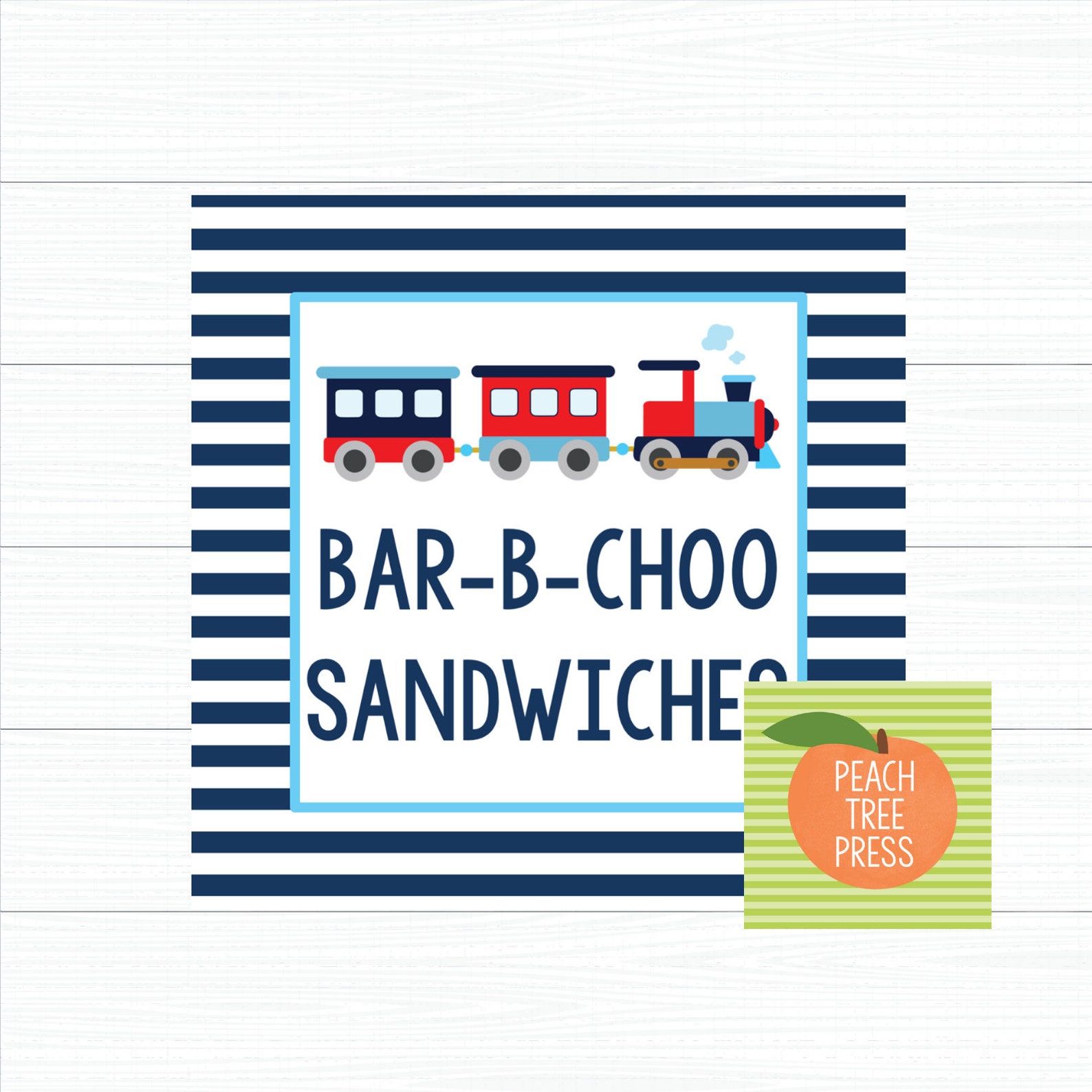 Party Printable Food Display Cards chugga Chugga Two Two Etsy