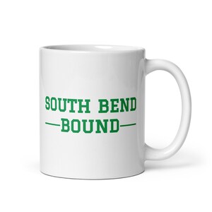 South Bend Bound White glossy mug