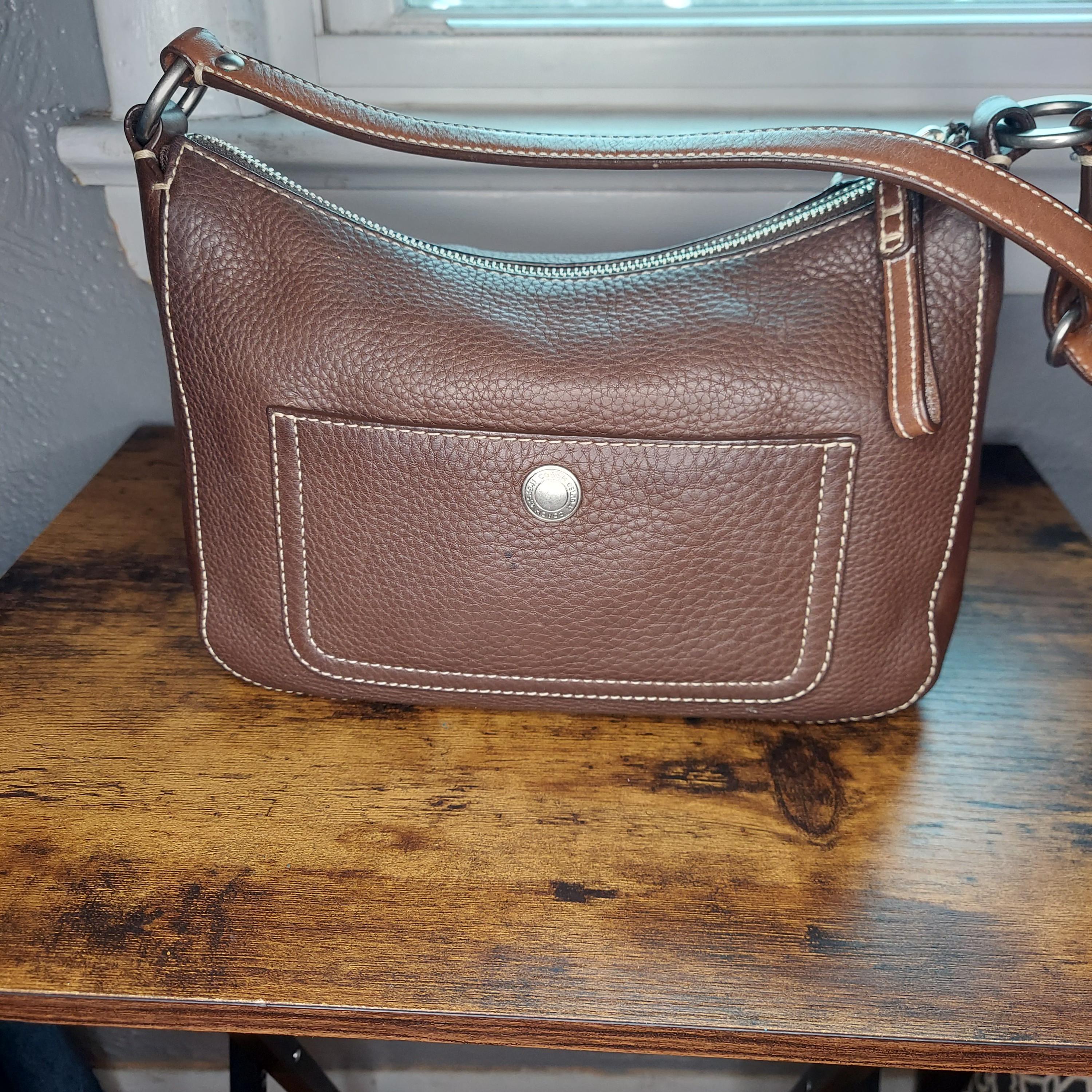 Vintage Coach Chelsea Brown Pebbled Leather Bag, Shoulder Bag