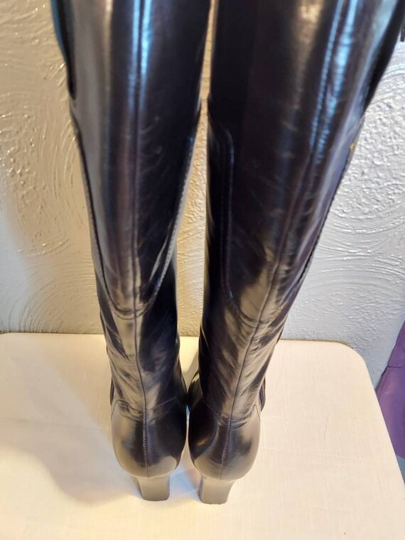 Vintage leather calf boots, Nine West, 6M. - image 3